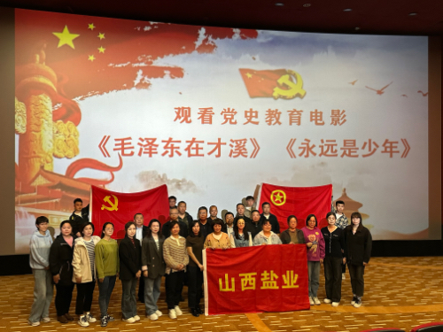 山西省鹽業集團開展“重溫光輝黨史 傳承紅色基因”黨團共建紅色觀影主題活動