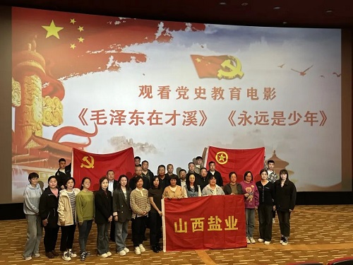 山西省鹽業集團開展“重溫光輝黨史 傳承紅色基因”黨團共建紅色觀影主題活動